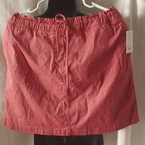 Croft & Barrow Watermelon Tie Waist Skirt, Size PL, side pockets, 18" long